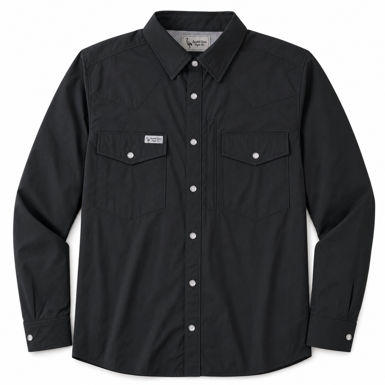 Men's Crane Fishing Shirt - Black